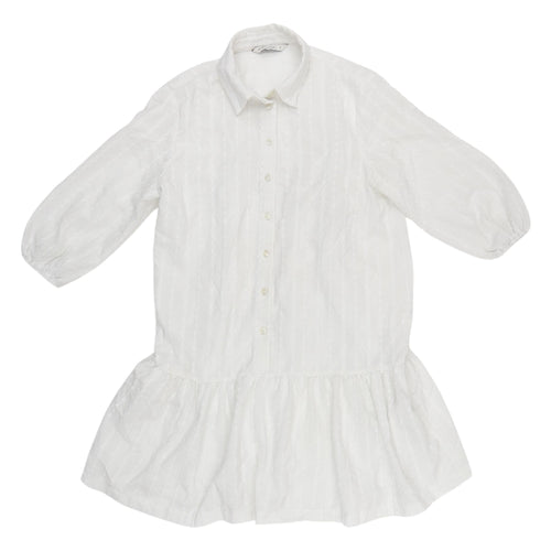 LCW Casual Women's White Collared Shirt Dress S