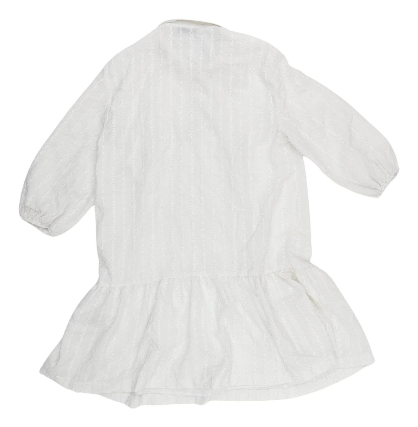 LCW Casual Women's White Collared Shirt Dress S