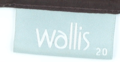 Wallis Women's Brown 3/4 Sleeve Cowl Neck Blouse Size 20