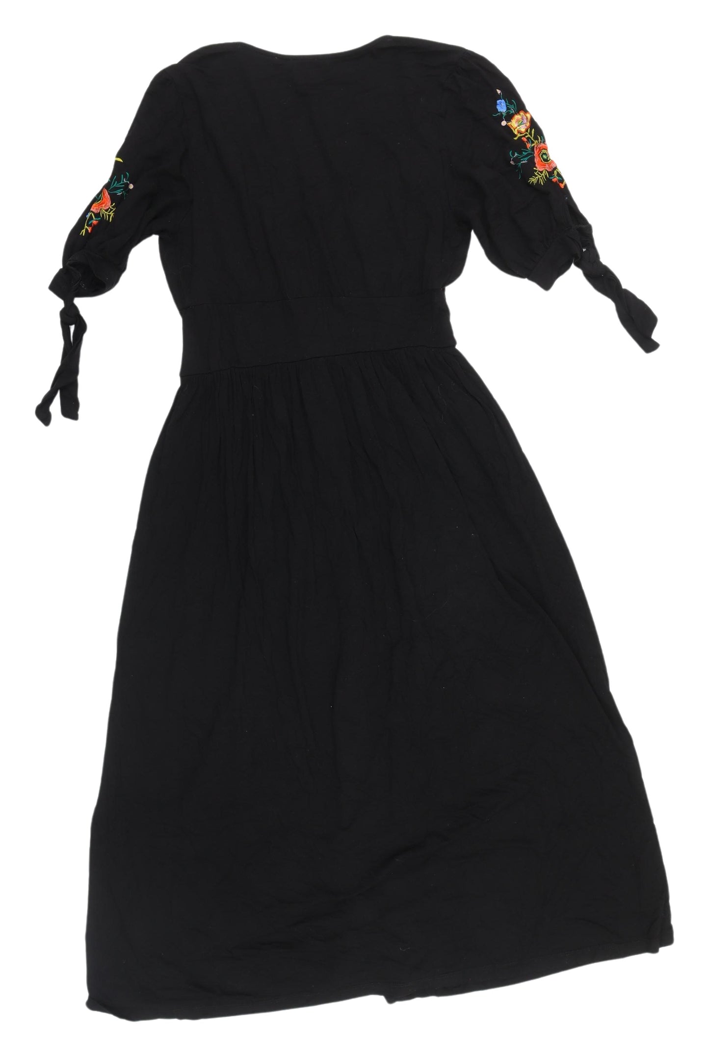 ASOS Women's Black Embroidered Dress UK 12