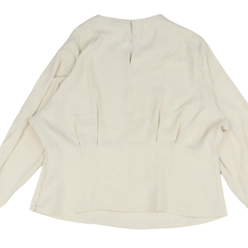Marks and Spencer Ivory Blouse, Size 22, Long Sleeve
