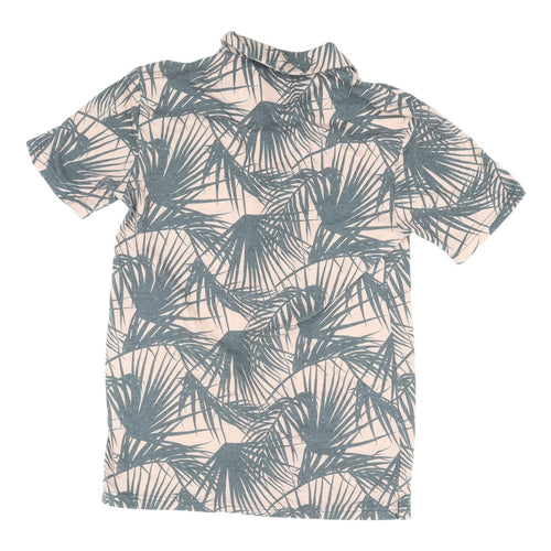 Burton Menswear London XS Men Beige Collared T-Shirt