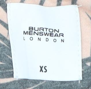 Burton Menswear London XS Men Beige Collared T-Shirt