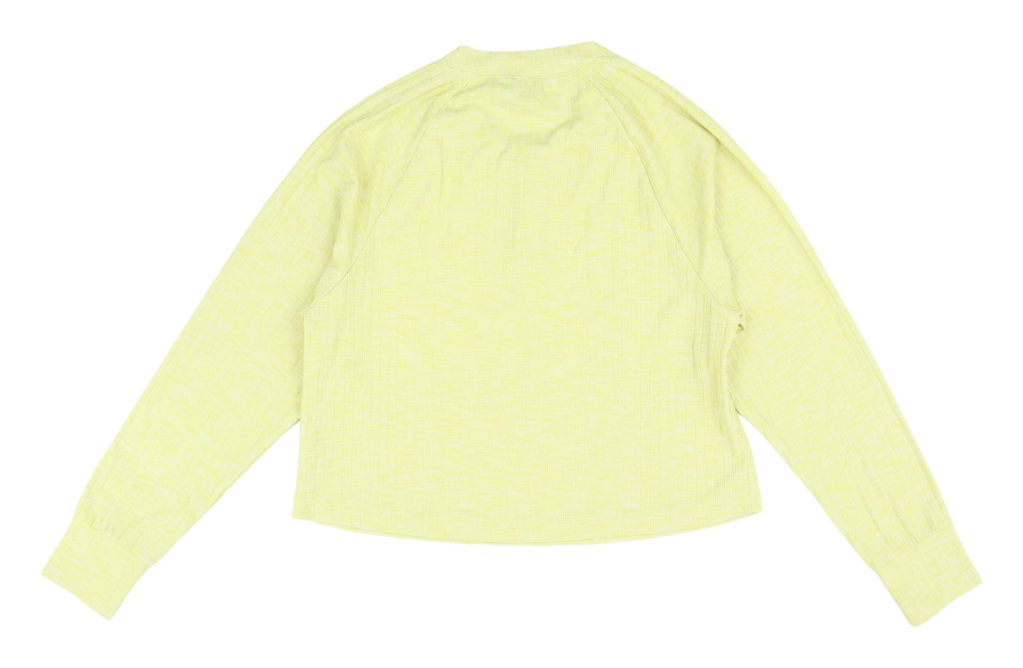 Sisstrevolution Yellow Cropped T-Shirt, UK 10, Henley Style
