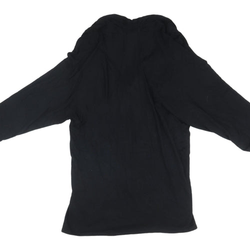 Wallis Black Wrap Blouse Women's Medium V-Neck