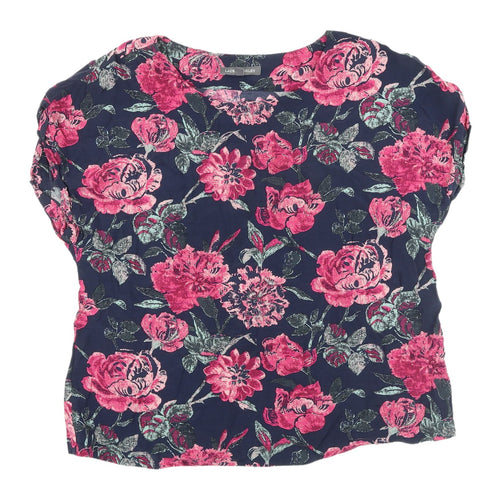 Laura Ashley Women's Floral Top Size 14 Multicoloured