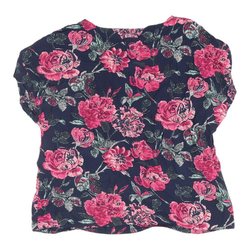 Laura Ashley Women's Floral Top Size 14 Multicoloured