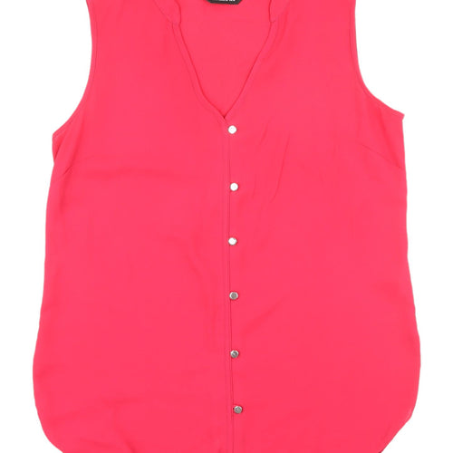 Dorothy Perkins Women's Pink Sleeveless Blouse Size 10