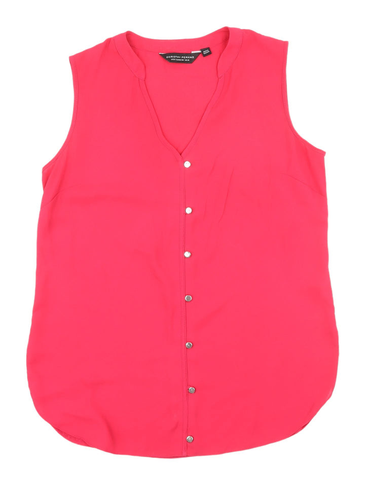 Dorothy Perkins Women's Pink Sleeveless Blouse Size 10