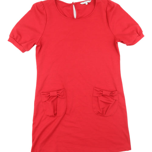 Store Twenty One Women's Red Puff Sleeve Knit Dress