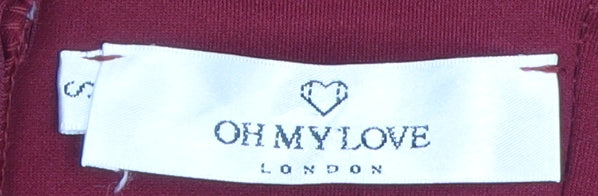 Oh My Love London Red Strapless Peplum Mini Dress