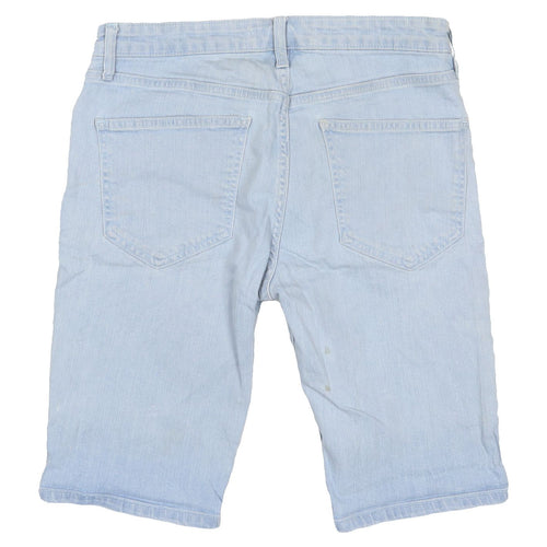 Topman Men's Blue Chino Denim Shorts Size 32