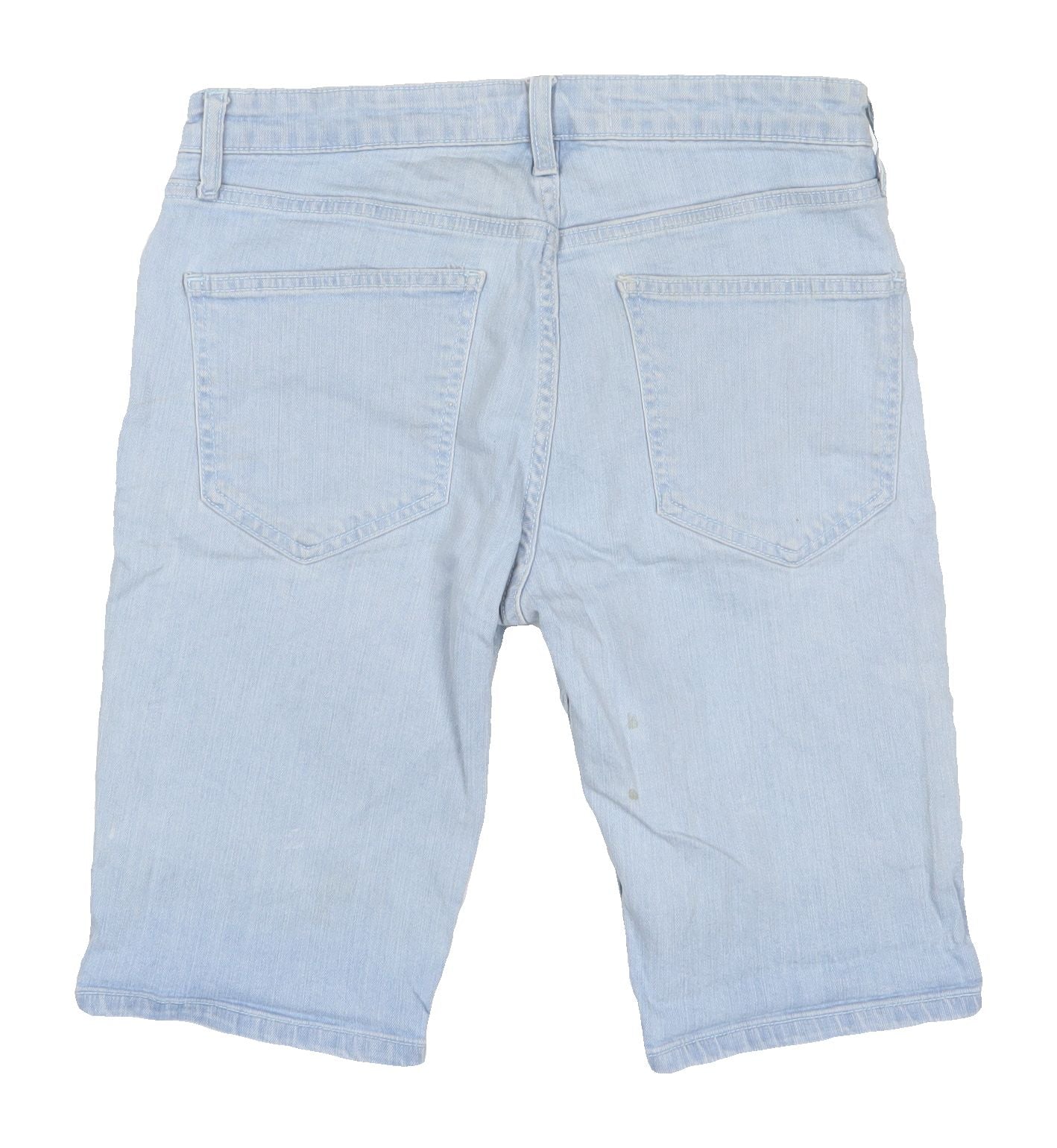 Topman Men's Blue Chino Denim Shorts Size 32