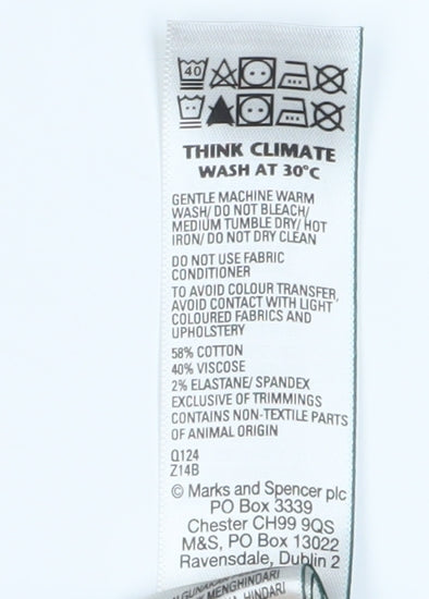 Marks & Spencer Men's Blue Straight Jeans 34W 29L