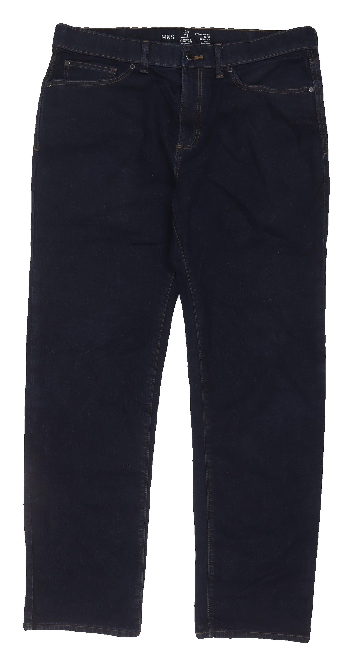 Marks and Spencer Men's Blue Straight Jeans