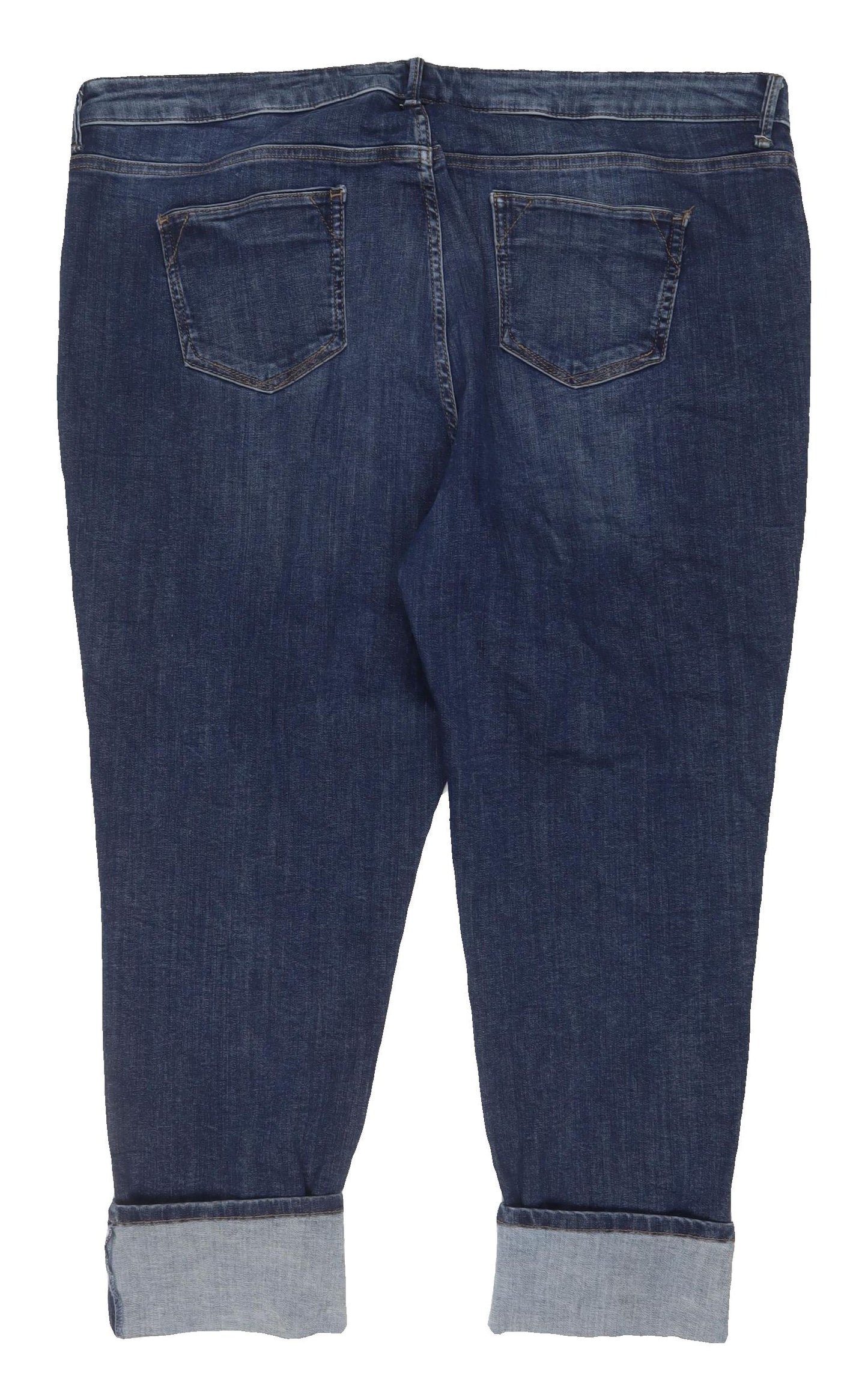 Marks and Spencer Women's Plus Size Straight Blue Jeans