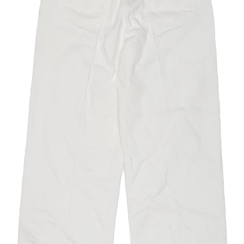 Marks & Spencer White Wide-Leg Jeans Size 14
