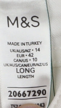 Marks & Spencer White Wide-Leg Jeans Size 14