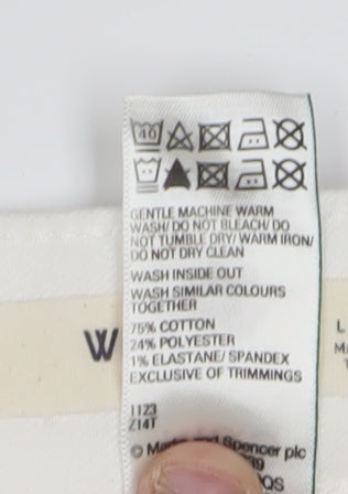 Marks & Spencer White Wide-Leg Jeans Size 14