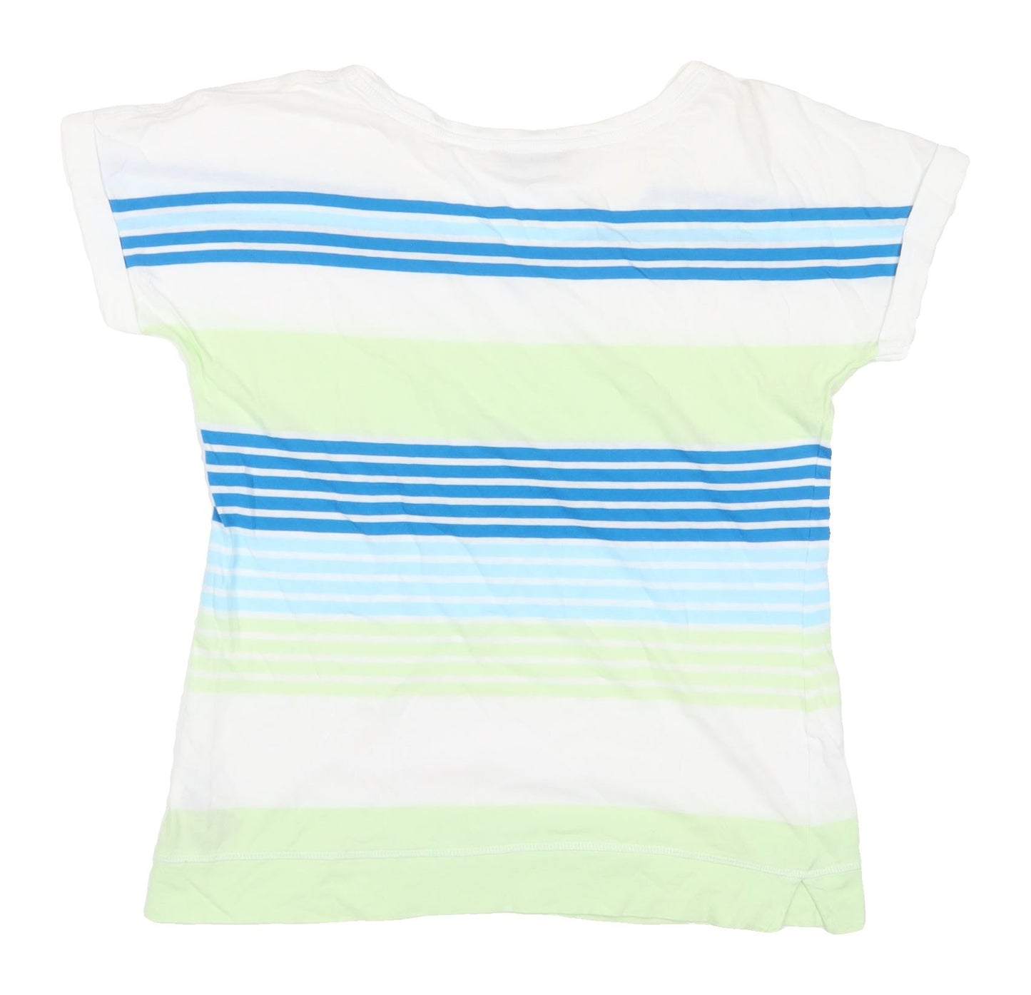 Marks and Spencer Women's Blue Striped T-Shirt, Size 10
