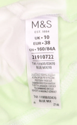 Marks and Spencer Women's Blue Striped T-Shirt, Size 10