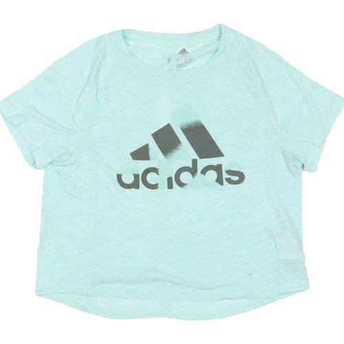 Adidas Women's Green T-Shirt S, Short Sleeve, Sports