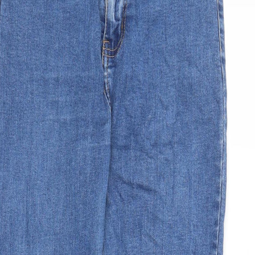 Momokrom Womens Blue Cotton Skinny Jeans Size 10 L27 in Regular Zip