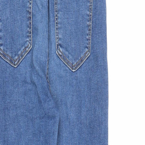 Momokrom Womens Blue Cotton Skinny Jeans Size 10 L27 in Regular Zip