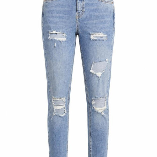 Topshop Womens Blue Cotton Skinny Jeans Size 24 in L28 in Regular Zip - Pockets