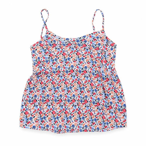 Marks and Spencer Womens Multicoloured Geometric Viscose Camisole Tank Size 14 Round Neck - Fruit Pattern