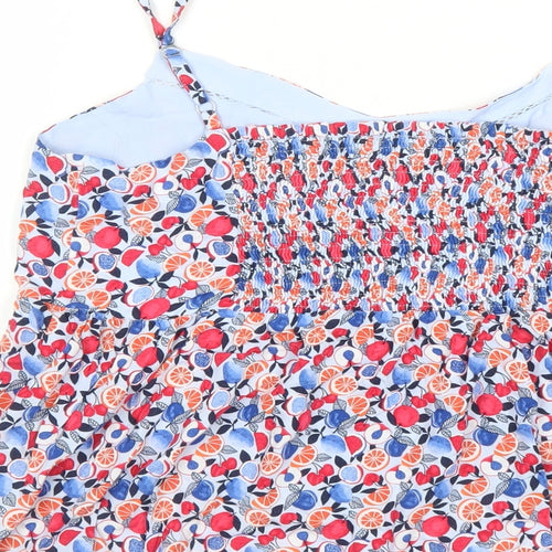 Marks and Spencer Womens Multicoloured Geometric Viscose Camisole Tank Size 14 Round Neck - Fruit Pattern