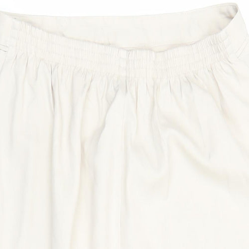 Marks and Spencer Womens Beige Polyester A-Line Skirt Size 16 - Elasticated Waist