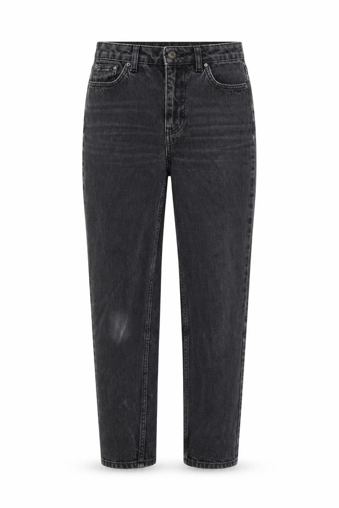 Topshop Womens Black Cotton Straight Jeans Size 28 in L28 in Regular Zip - Pockets