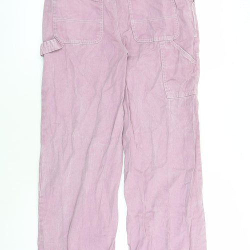 River Island Womens Purple Cotton Straight Jeans Size 12 L29 in Regular Zip - Pockets