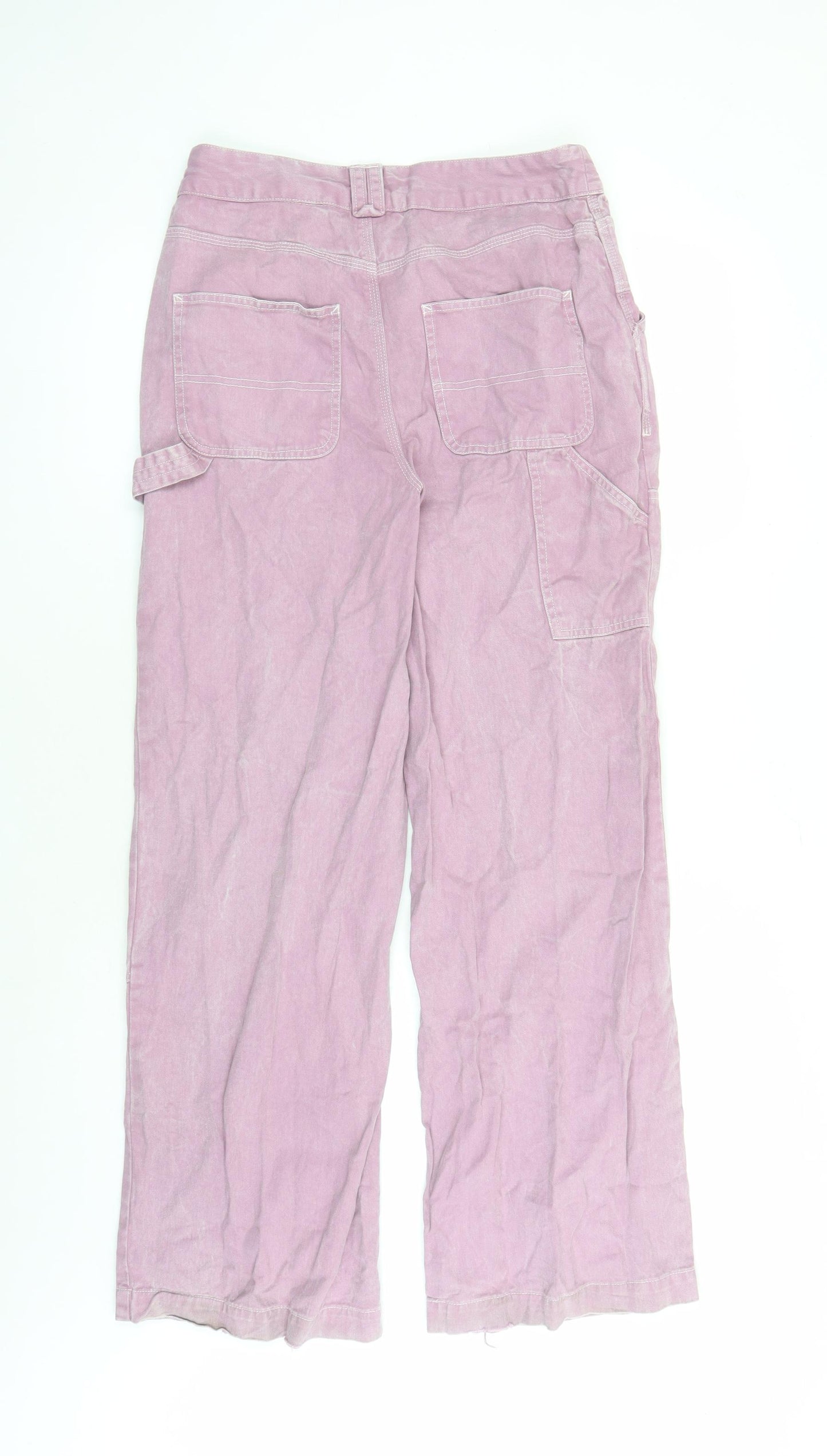 River Island Womens Purple Cotton Straight Jeans Size 12 L29 in Regular Zip - Pockets