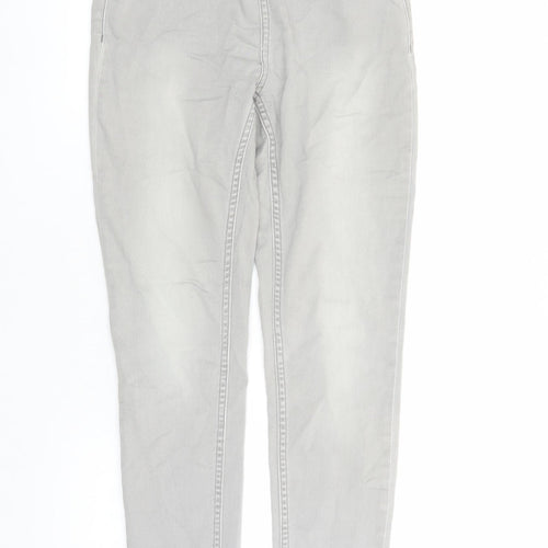 H&M Womens Grey Cotton Jegging Jeans Size 8 L30 in Regular - Elasticated Waist