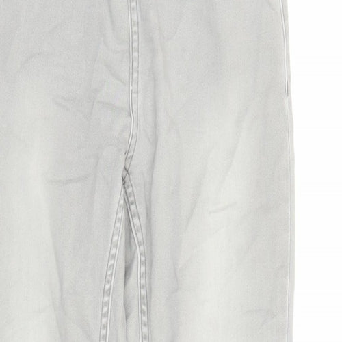 H&M Womens Grey Cotton Jegging Jeans Size 8 L30 in Regular - Elasticated Waist