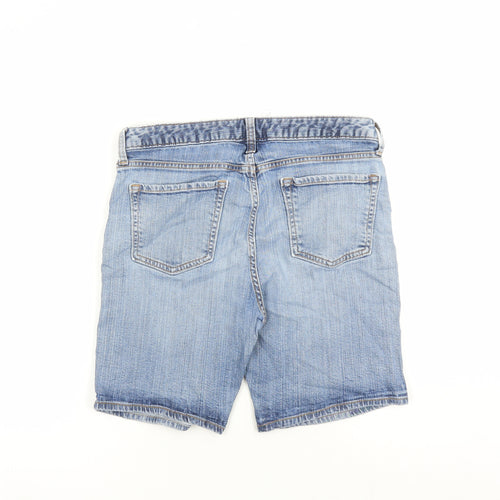 Gap Womens Blue Cotton Basic Shorts Size 8 L7 in Regular Zip - Pockets