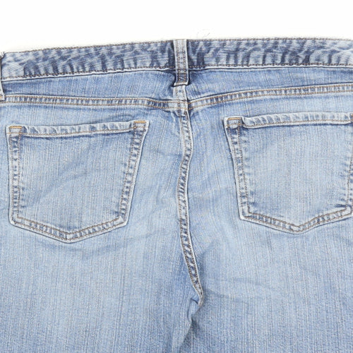 Gap Womens Blue Cotton Basic Shorts Size 8 L7 in Regular Zip - Pockets