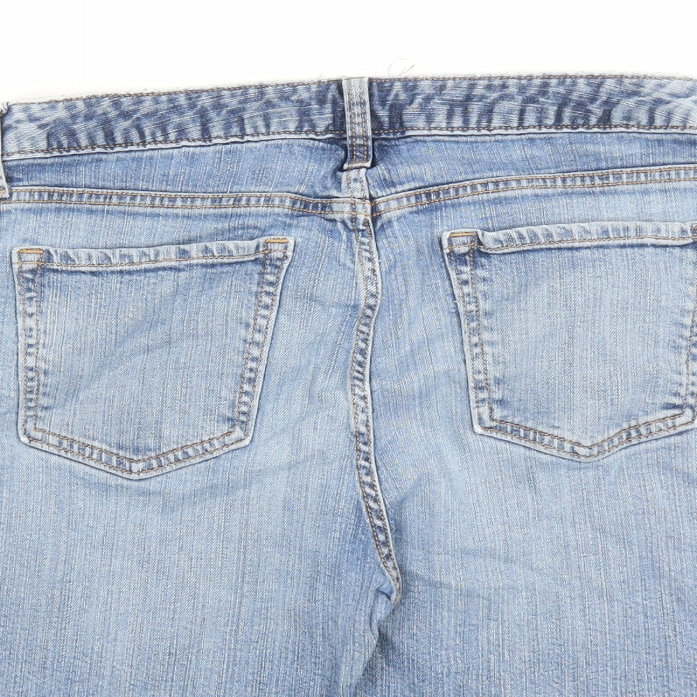 Gap Womens Blue Cotton Basic Shorts Size 8 L7 in Regular Zip - Pockets