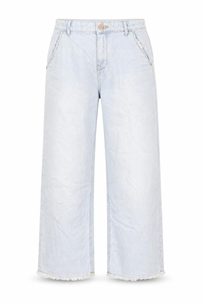 Outfit Girls Blue Cotton Straight Jeans Size 13 Years L22 in Regular Zip - Raw Hems