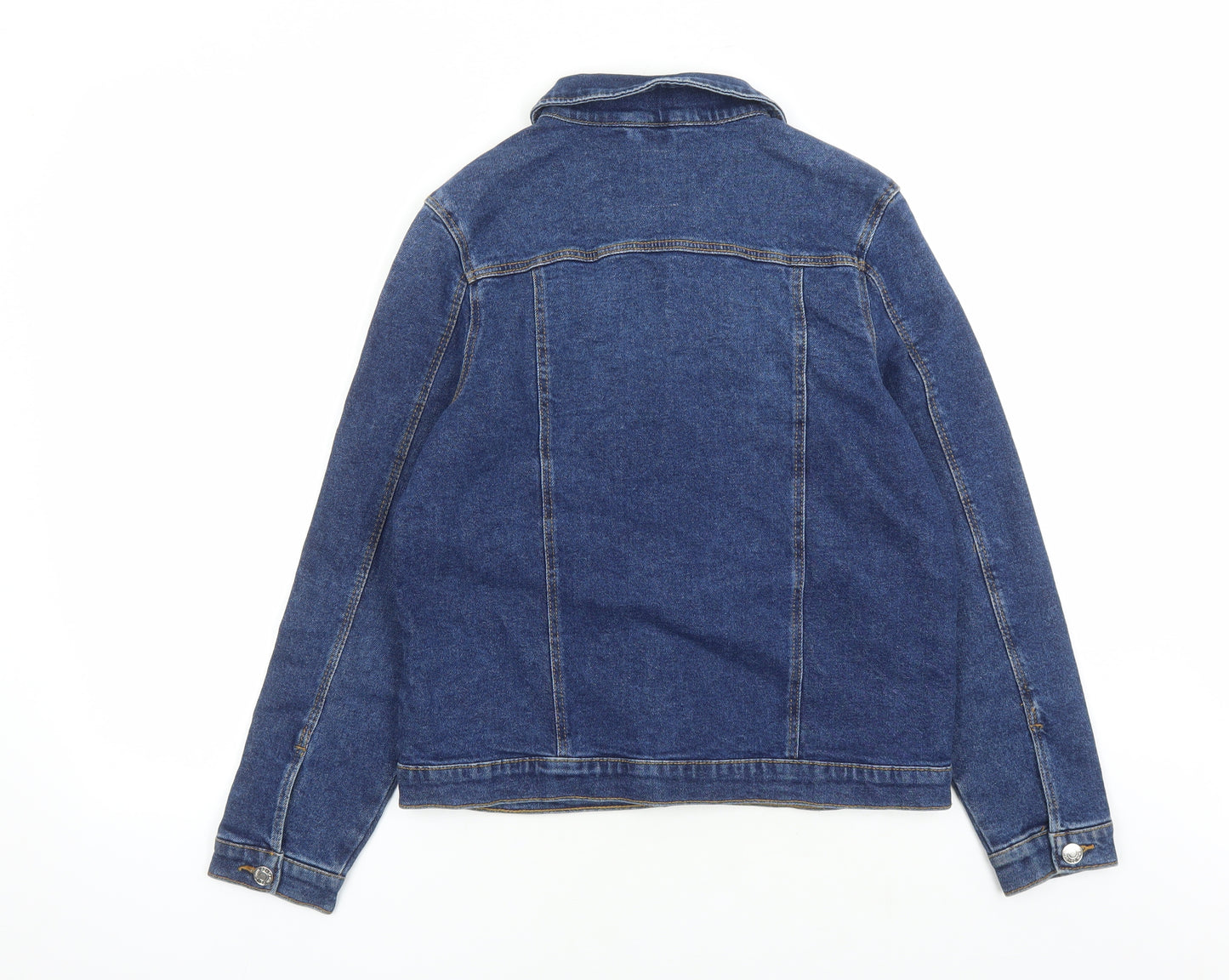Denim & Co. Girls Blue Jacket Size 12-13 Years Button