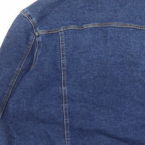 Denim & Co. Girls Blue Jacket Size 12-13 Years Button