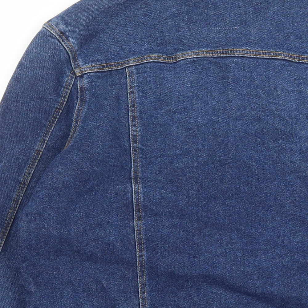 Denim & Co. Girls Blue Jacket Size 12-13 Years Button