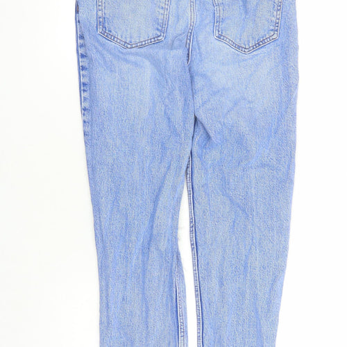 New Look Maternity Girls Blue Cotton Straight Jeans Size 13 Years L27 in Regular Zip - Distressed Look