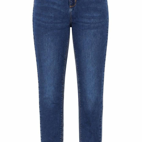 Denim & Co. Girls Blue Cotton Skinny Jeans Size 11-12 Years L23 in Regular Zip - Pockets