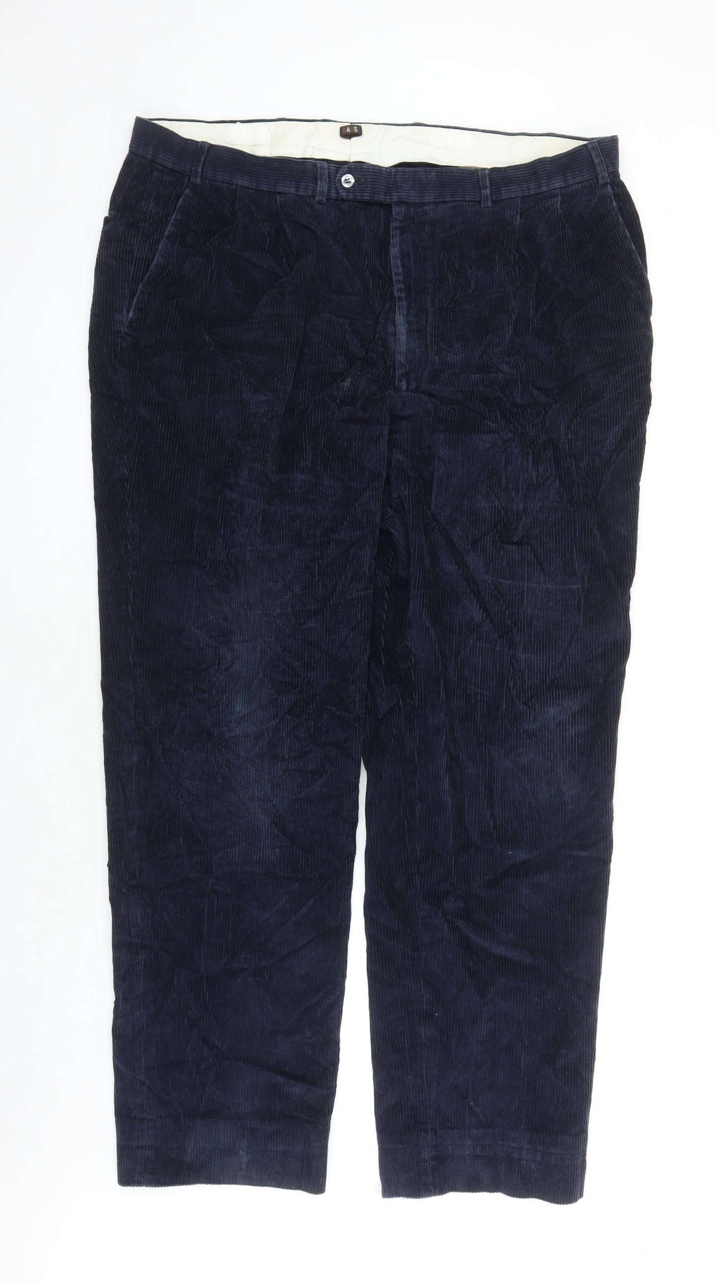 DAKS Mens Blue Cotton Snow Pants Trousers Size 40 in L31 in Regular Zip - Pockets
