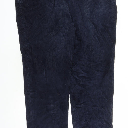DAKS Mens Blue Cotton Snow Pants Trousers Size 40 in L31 in Regular Zip - Pockets