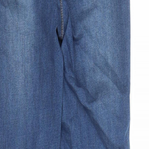 F&F Womens Blue Cotton Skinny Jeans Size 10 L29 in Slim Zip - High Waisted