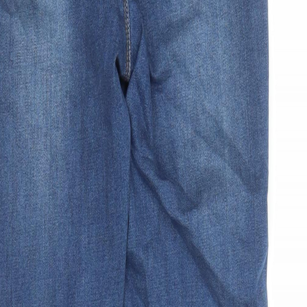 F&F Womens Blue Cotton Skinny Jeans Size 10 L29 in Slim Zip - High Waisted